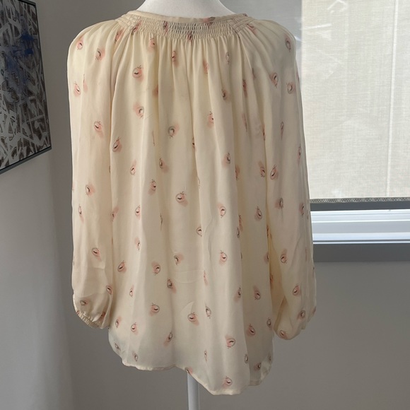 Tucker Brand Flower Print Button Up Blouse - Picture 2 of 3